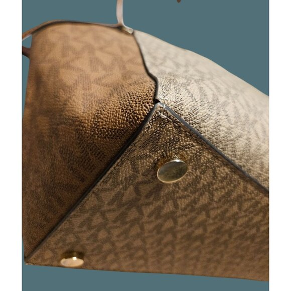 Michael Kors Voyager Color Block Signature Logo Tote Shoulder Bag - Picture 6 of 16